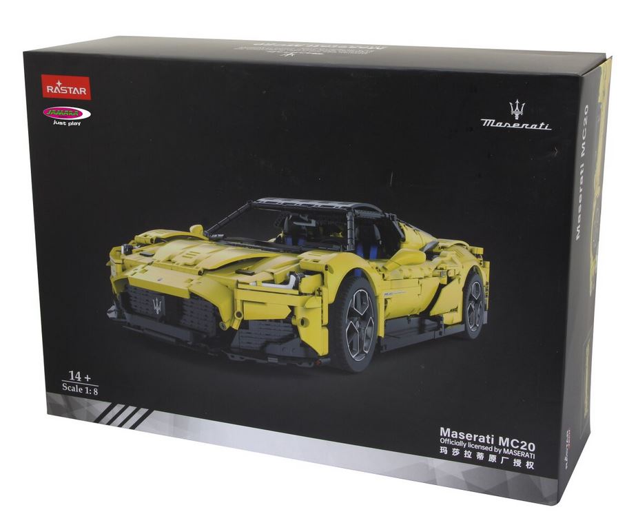 Jamara 402821 Maserati MC20 gelb Bricks 1:8 Bausatz Neu OVP
