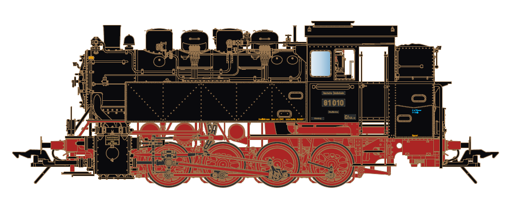 Lenz 40281-03 Dampflok BR81 010, DRG, Ep.2 Spur 0