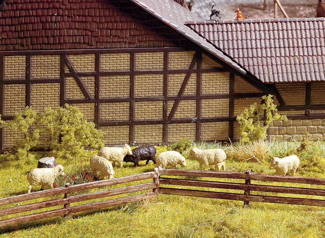 Noch 13040 Weidezaun 13 Teile 1,3 cm hoch 1:87 Spur H0 NEU OVP