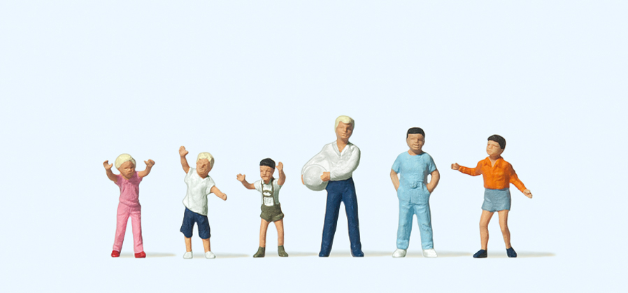 Preiser 14120 Kinder beim Ballspiel 1:87 Spur H0 Neu OVP Figuren
