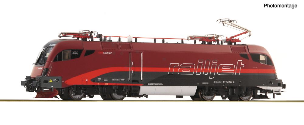 Roco 7580046 E-Lok Rh 1116 Railjet ÖBB DC Spur TT