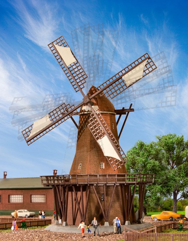 Kibri 37302 N Windmühle mit Antrieb, Funktionsbausatz