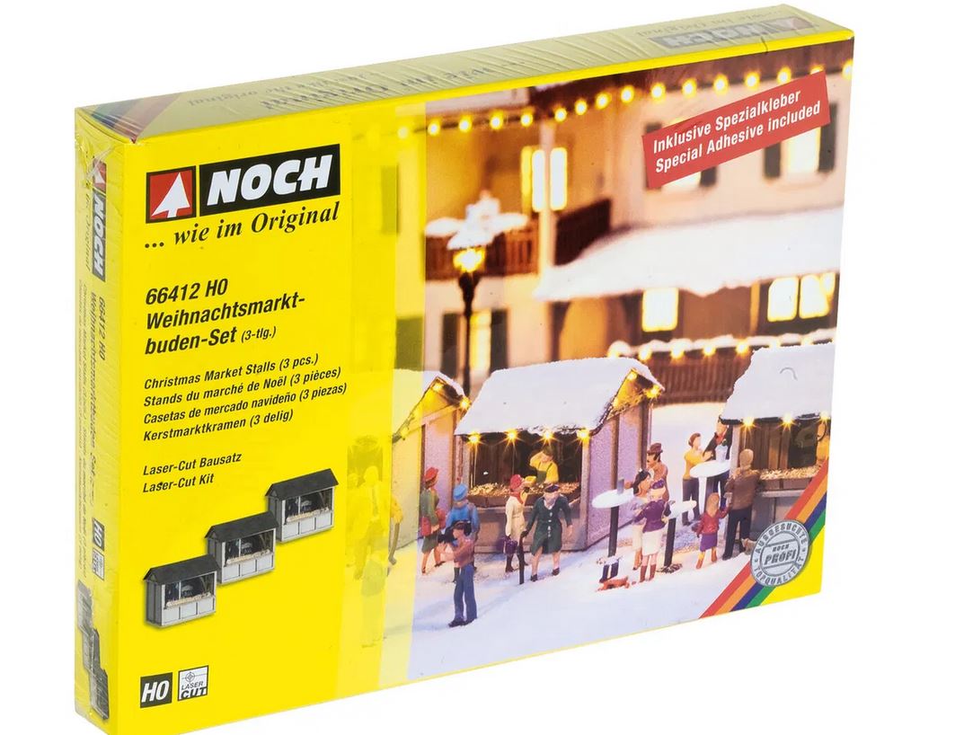 Noch 66412 Weihnachtsmarktbuden 1:87 Spur H0 Bausatz Neu OVP