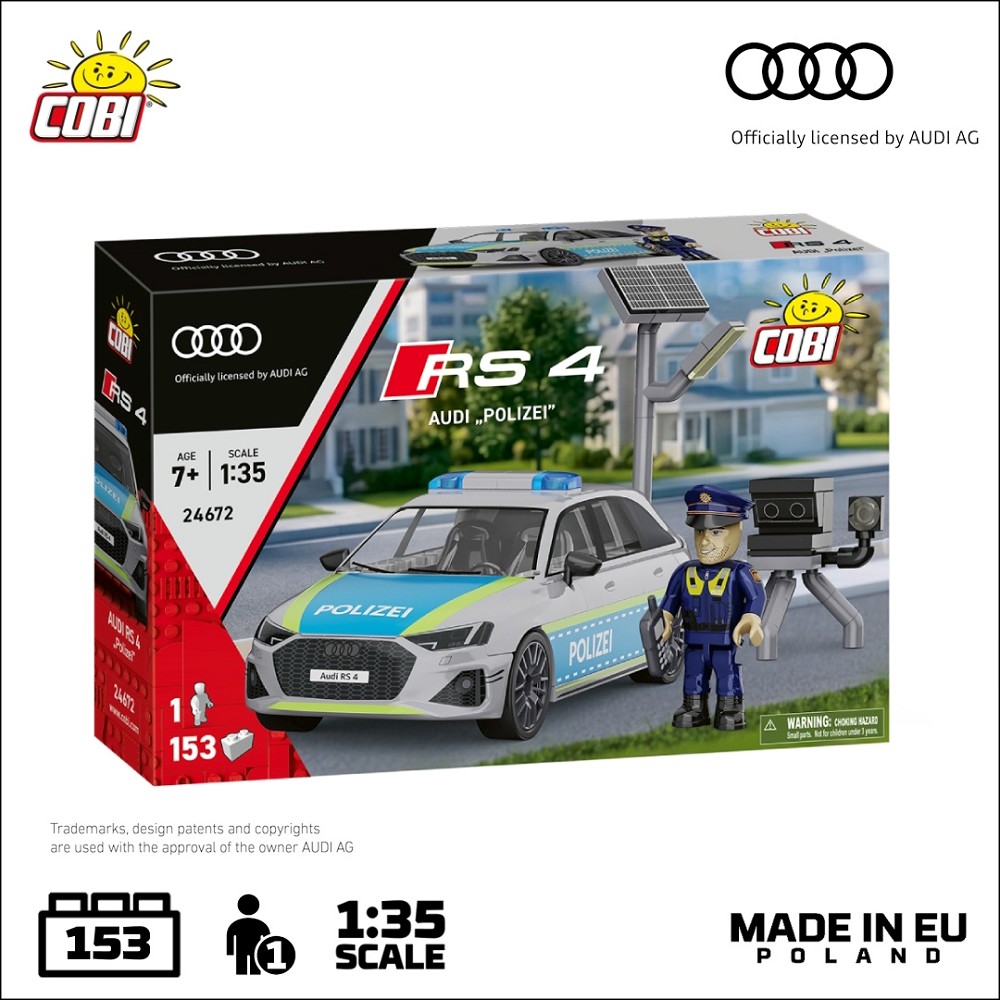 Cobi 24672 RS 4 B9 POLIZEI 146 PCS AUDI 1:35