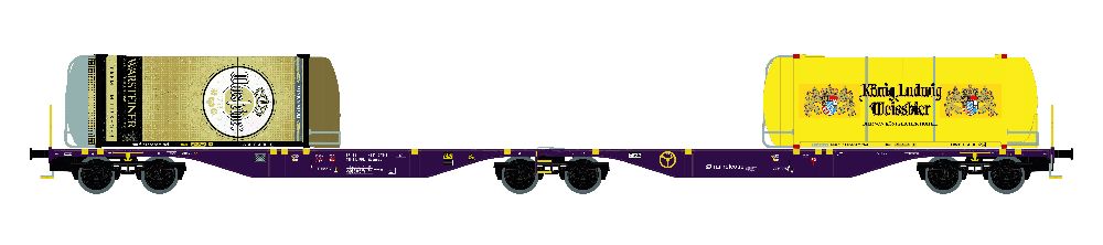 Mehano 30044 Containerwagen Sggmrss'90 RailRelease, Ep.VI Spur H0