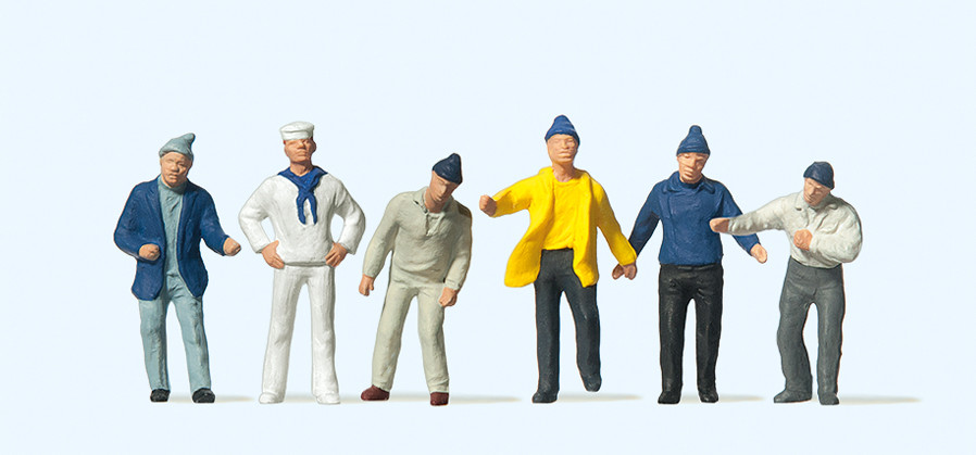 Preiser 14063 Schiffsbesatzung 1:87 Spur H0 Neu OVP Figuren