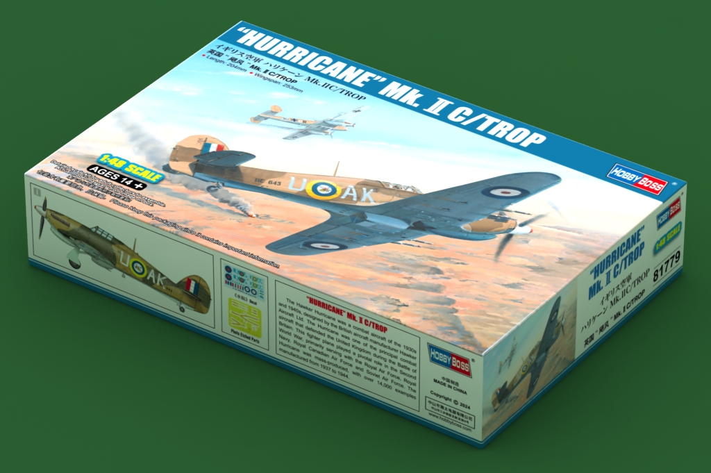 HobbyBoss 81779 HURRICANE Mk.ⅡC/TROP 1:48 Bausatz Neu OVP