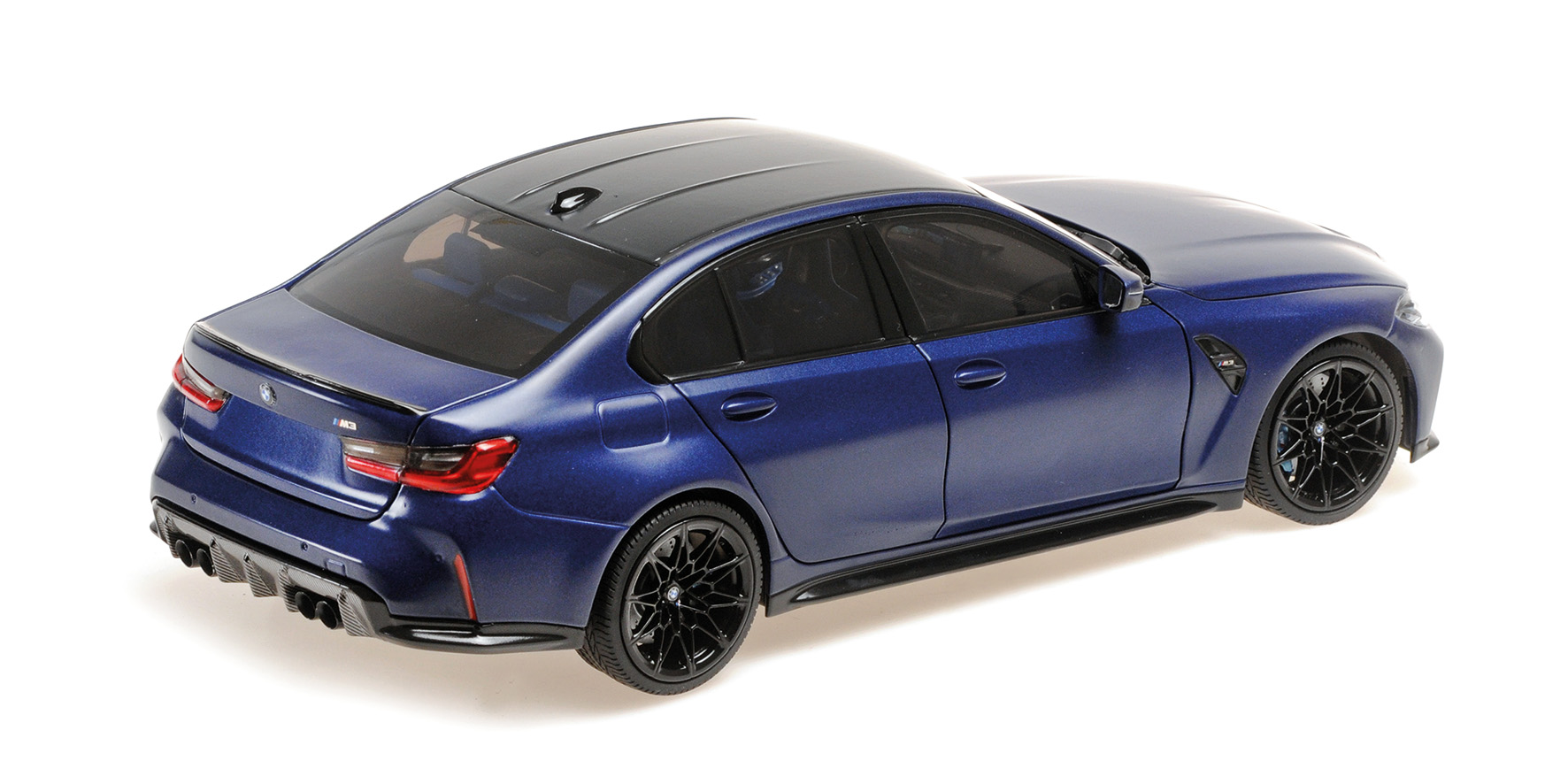 Minichamps 110020220 BMW M3 2024 MATT BLUE METALLIC 1:18 Standmodell