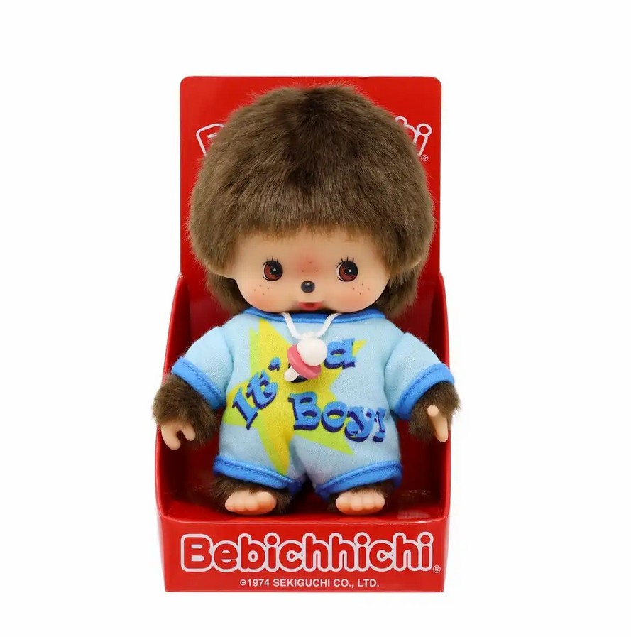 Monchhichi 203840 Plüschfigur Bebichhichi Romper It's a Boy 15 cm Stoff
