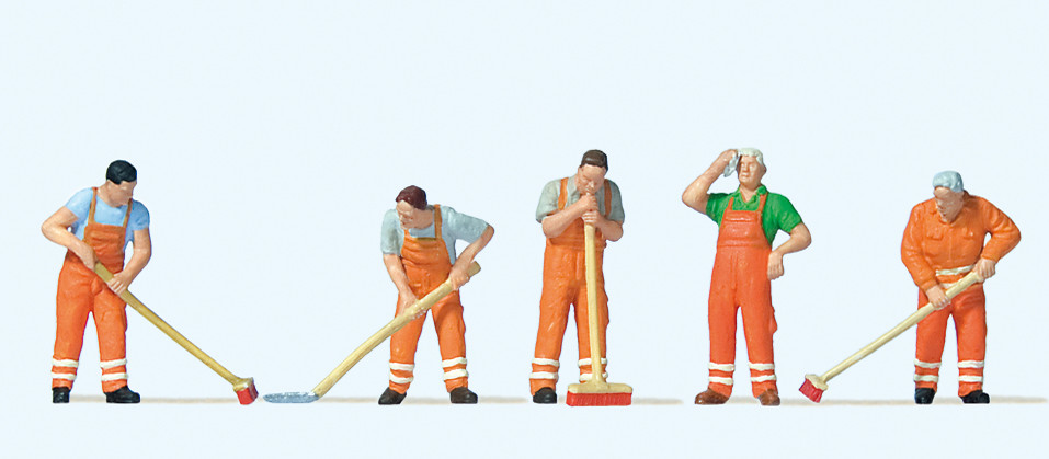 Preiser 10713 Straßenreinigung 1:87 Spur H0 Neu OVP Figuren