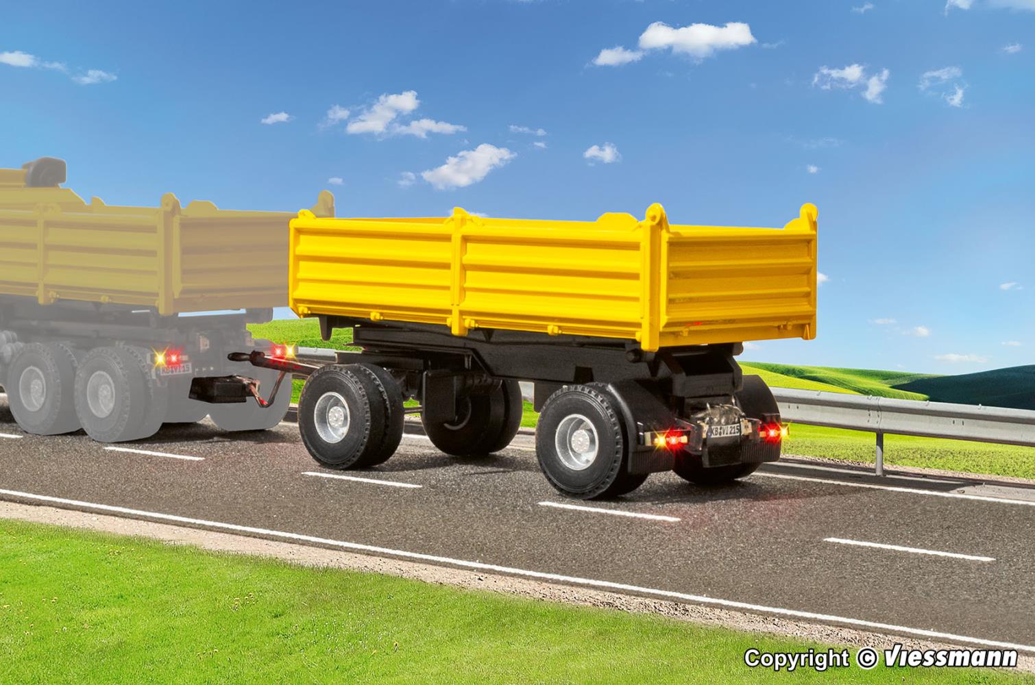 Viessmann 8215 2-achs Kippanhänger gelb CarMotion 1:87 Spur H0