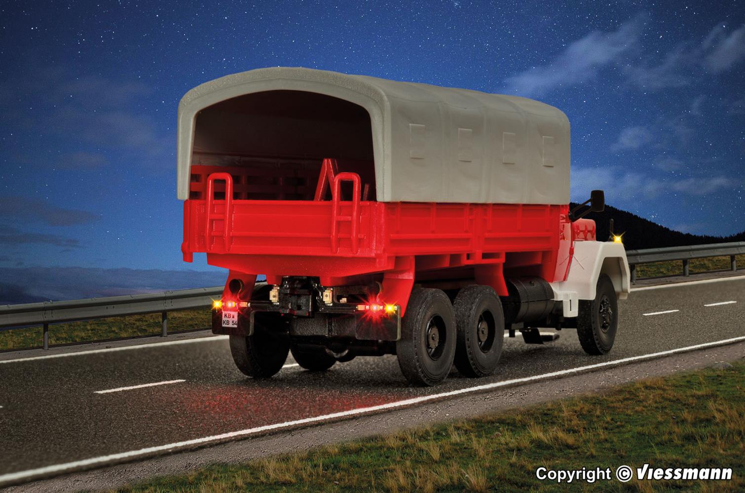 Viessmann 8054 Feuerwehr MAGIRUS JUPITER 3-achs Pritsche Spur H0