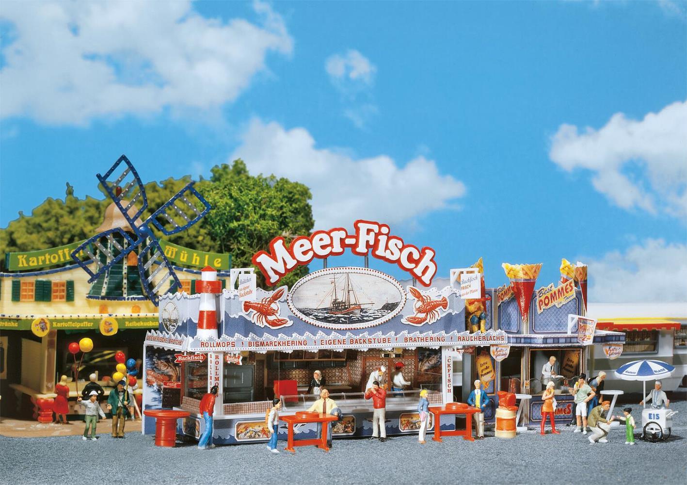 Faller 140445 Kirmesbude Meer-Fisch 1:87 Spur H0 Bausatz Neu OVP
