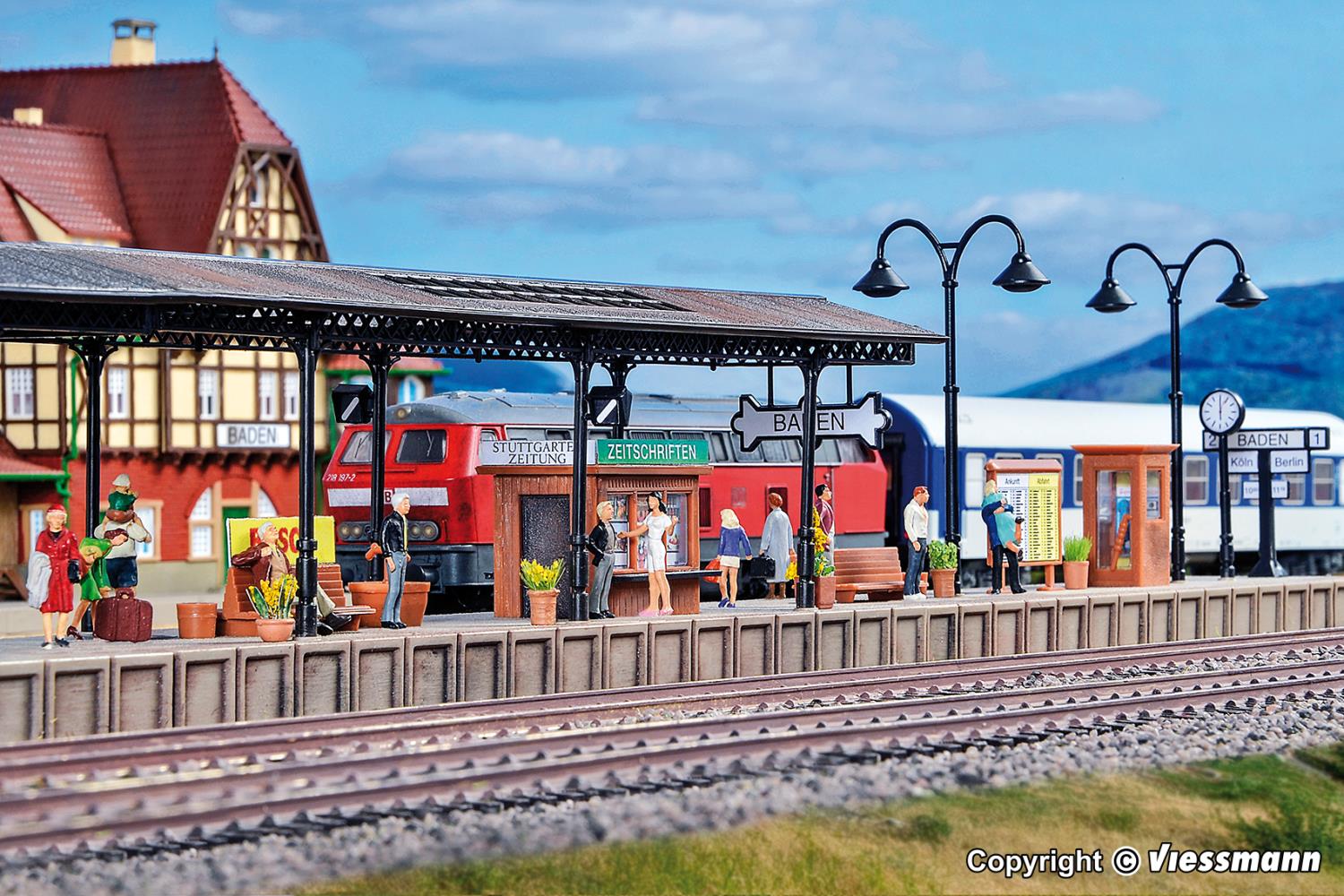 Vollmer 43562 Bahnsteig Baden - Spur H0 - Bausatz - Neu - OVP