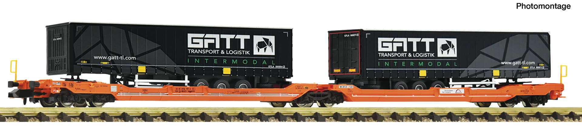 Fleischmann 6660165 Doppeltaschen-Gelenkwagen T3000e