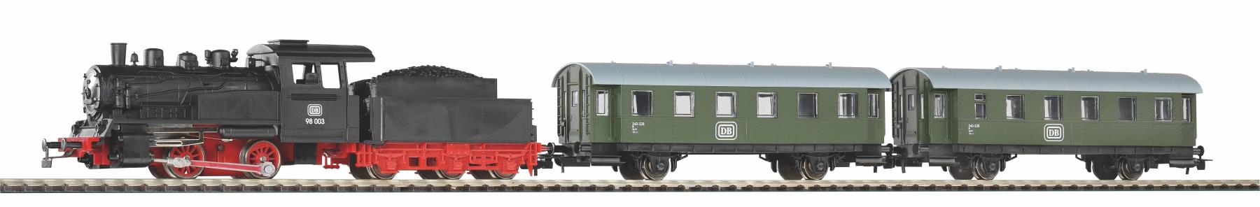 Piko 57112 Start-Set mit Bettung Personenzug Dampflok Spur H0