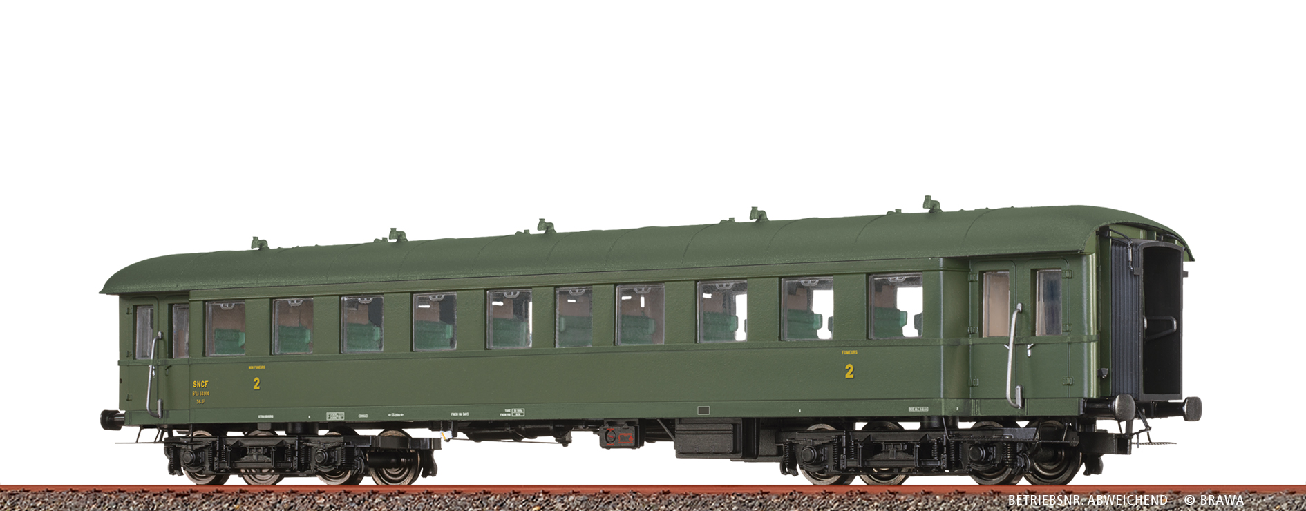 Brawa 46184 Eilzugwagen B9ti SNCF 1:87 Spur H0 DC Neu OVP
