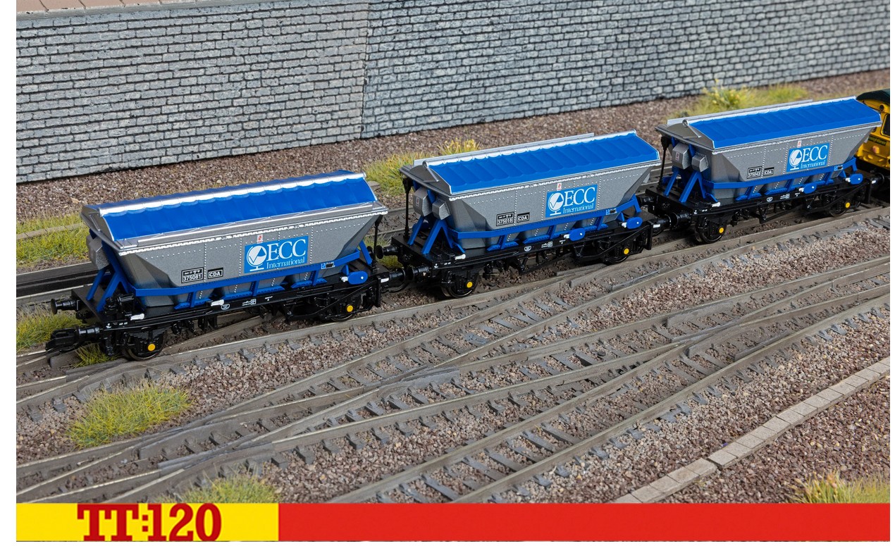 Hornby TT6049 ECC - CDA Hopper Wagon - Triple Pack 1:120 Spur TT