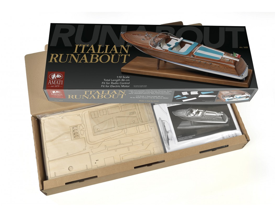 Amati B1608 Italienisches Sportboot Typ Aquarama 1:10 Holzbausatz