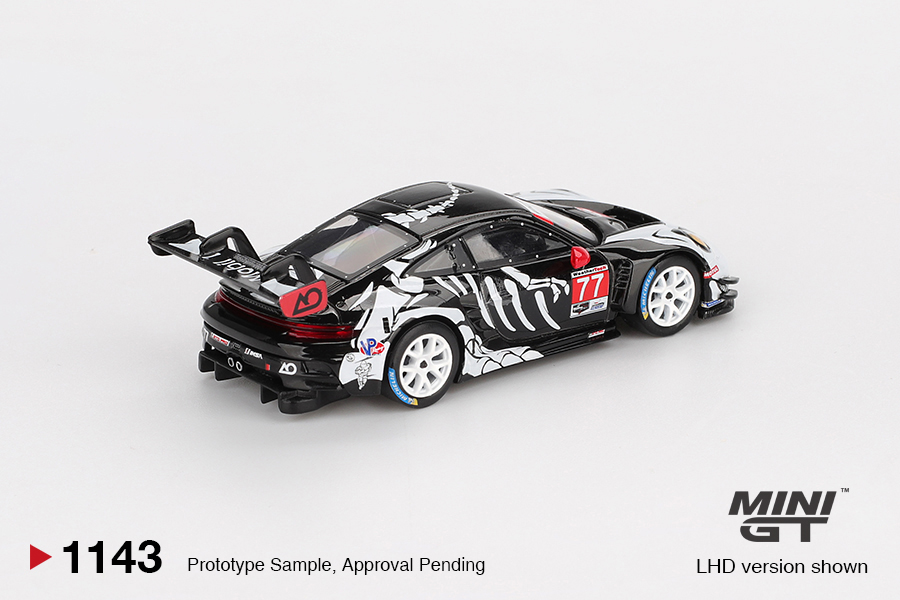 Mini GT MGT01143-BL 1:64 PORSCHE 911 (992) GT3 R #77 GTD PRO AO RACING