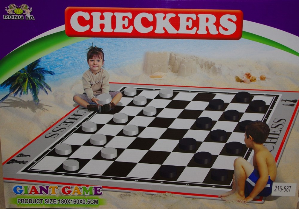 Rong Fa 215-587 Dame/CHECKERS - Maxi-Spiel für innen und außen