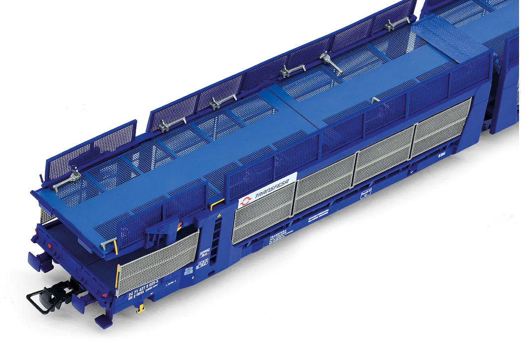 Jouef HJ6327 Transfesa 3-axle car transporter blue livery Spur H0