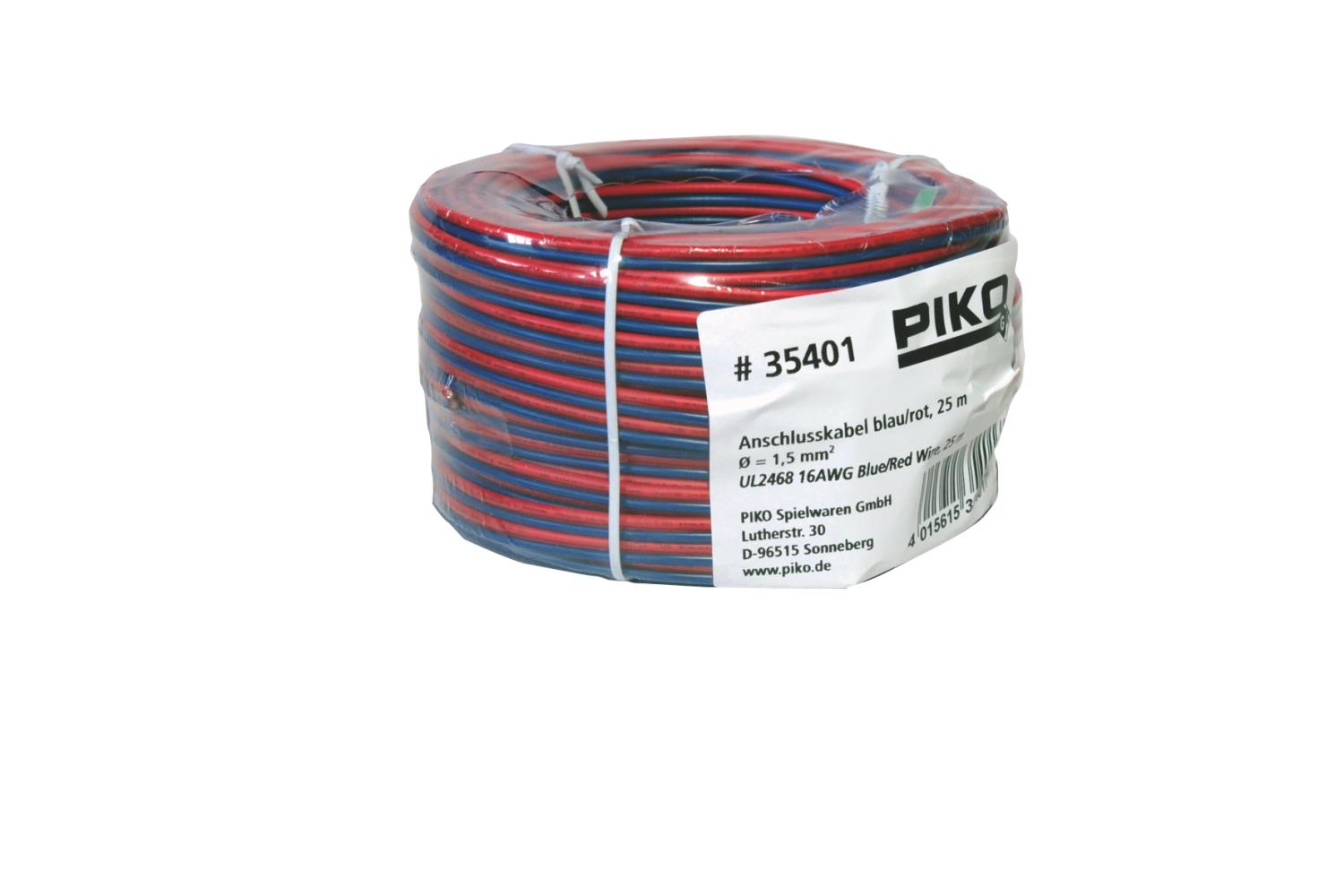Piko 35401 Anschlusskabel rot/blau 25 m 1:22,5 Spur G NEU OVP