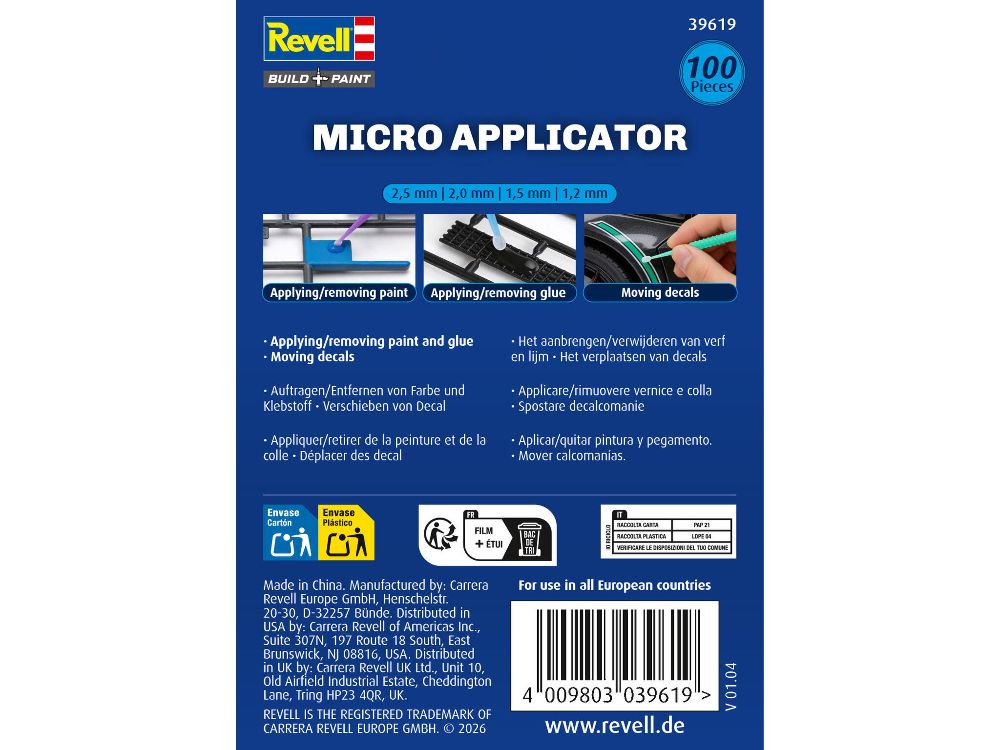 Revell 39619 PAINTA Micro Applicator / 100 Stück Zubehör NEU OVP