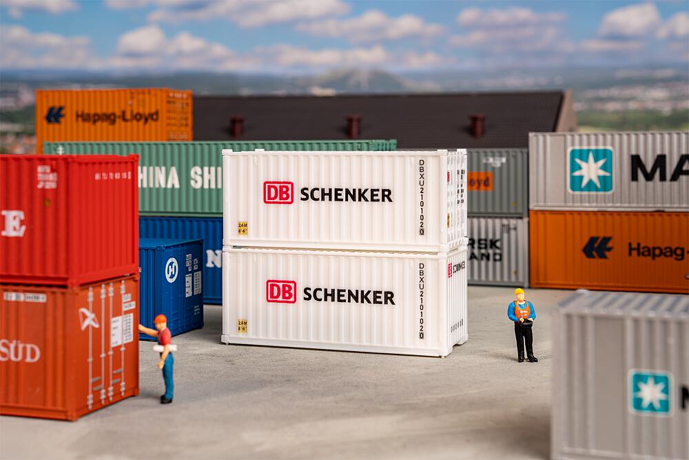 Faller 182053 20' Container DB 2er-Set 1:87 Spur H0 Bausatz Neu