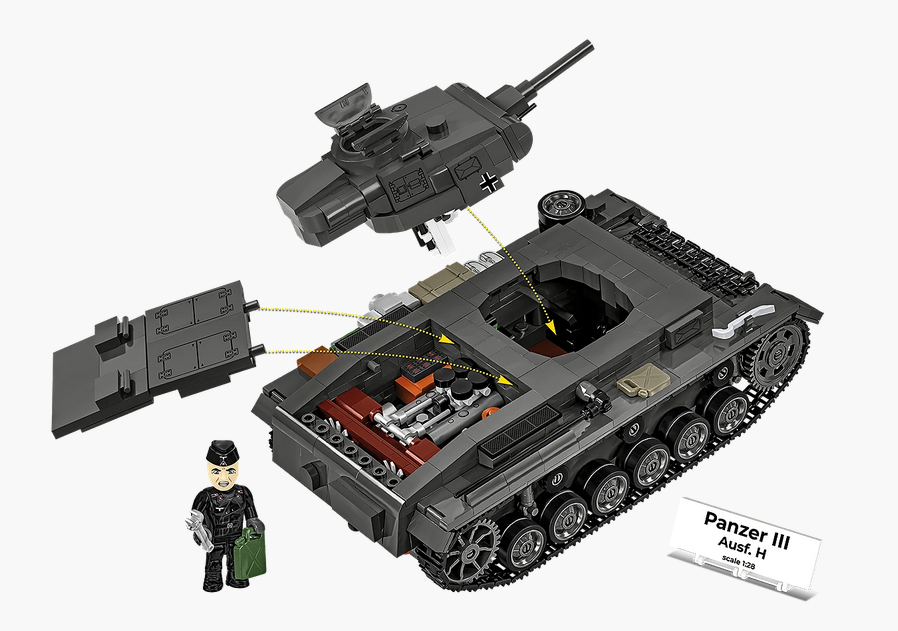 Cobi 2672 Panzer III Ausf.H 1:28 Modellbausatz NEU OVP Bricks