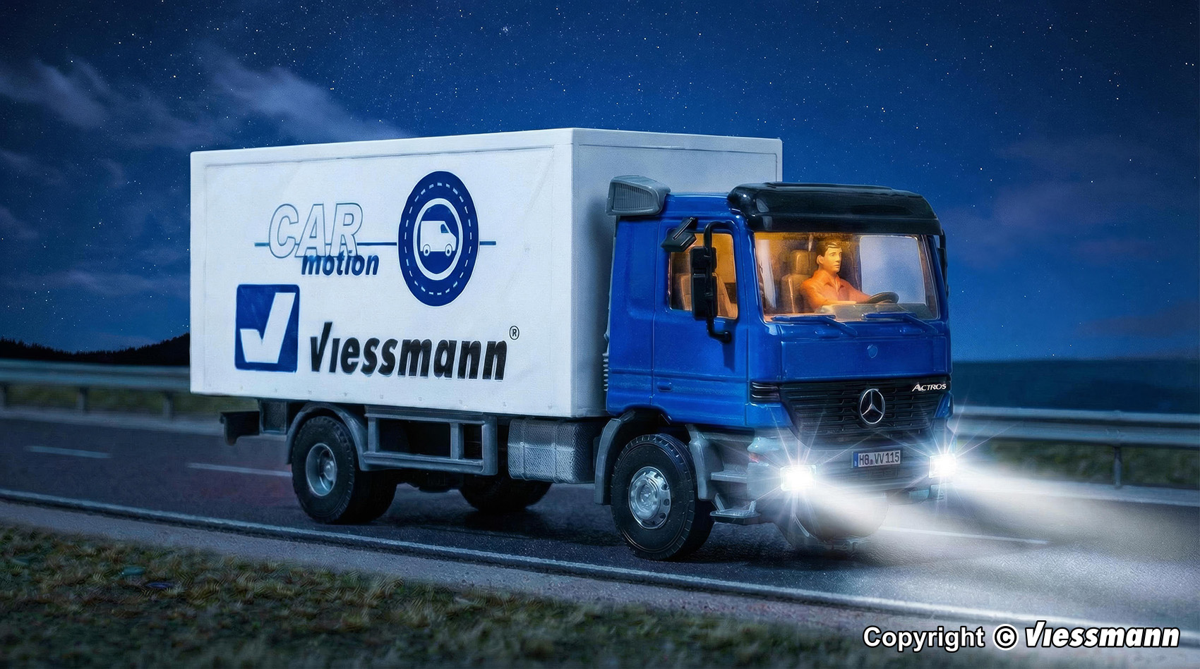 Viessmann 8116 MB ACTROS 2-achs Kofferaufbau Funktionsmodell Spur H0