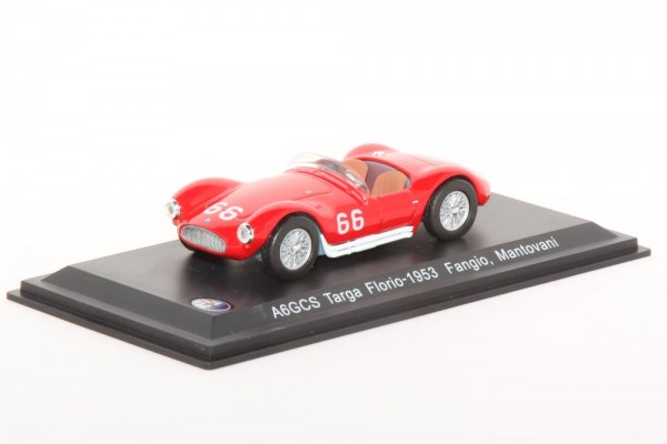 Scale model car 1:43 Maserati A6GCS Targa Florio 1953 Fangio Mantovani red 