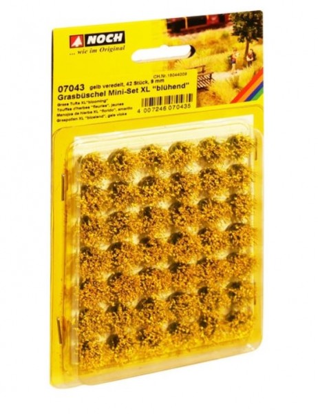 42 Stück gelb 12 mm NOCH 07026 Grasbüschel Mini-Set XL 'blühend'